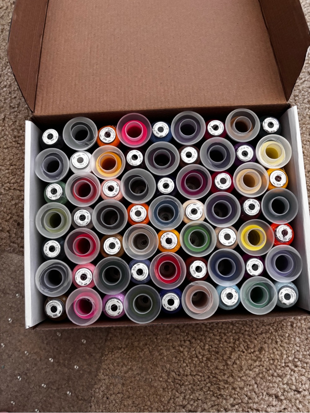 Assorted Color Thread Storage Box - Multi-Color Organizer